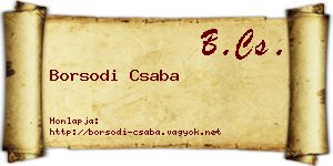 Borsodi Csaba névjegykártya